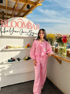 The Gingham Love Set Pants Pink