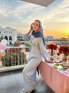 The Gingham Love Set Pants Baby Blue