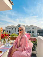 Plisse Set Shirt Rose