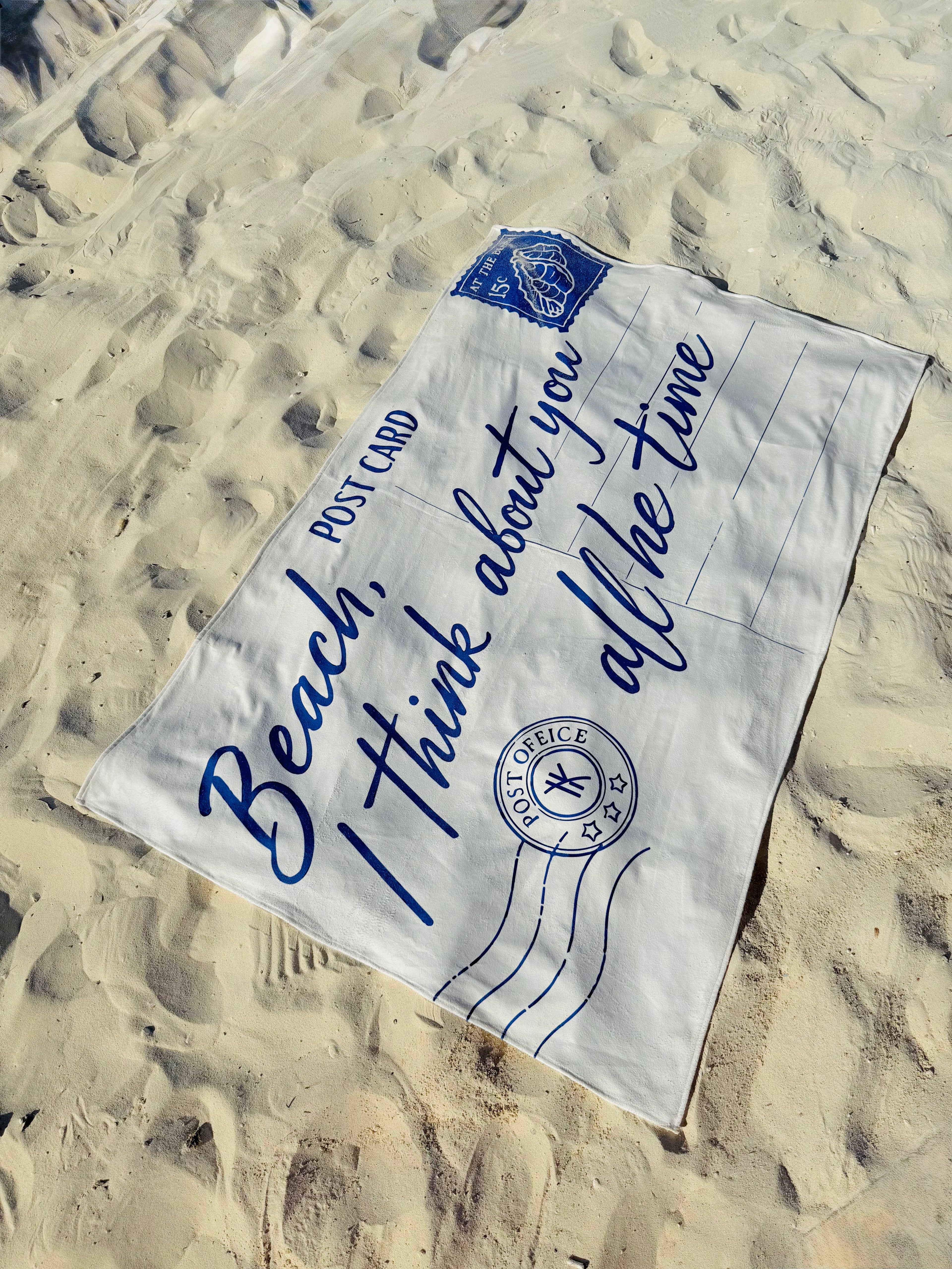 Microfiber Towel Beach Post Card
