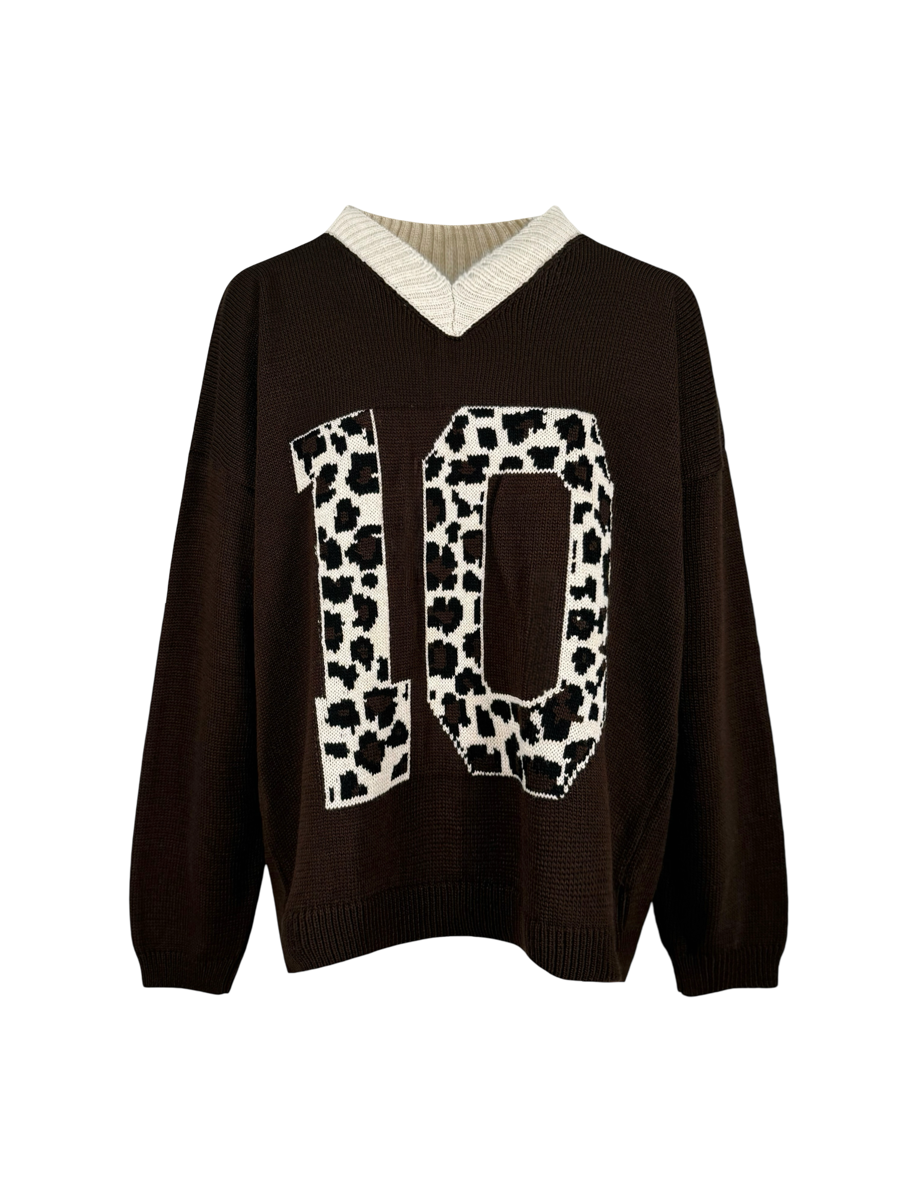10 Leopard Oversized Knit