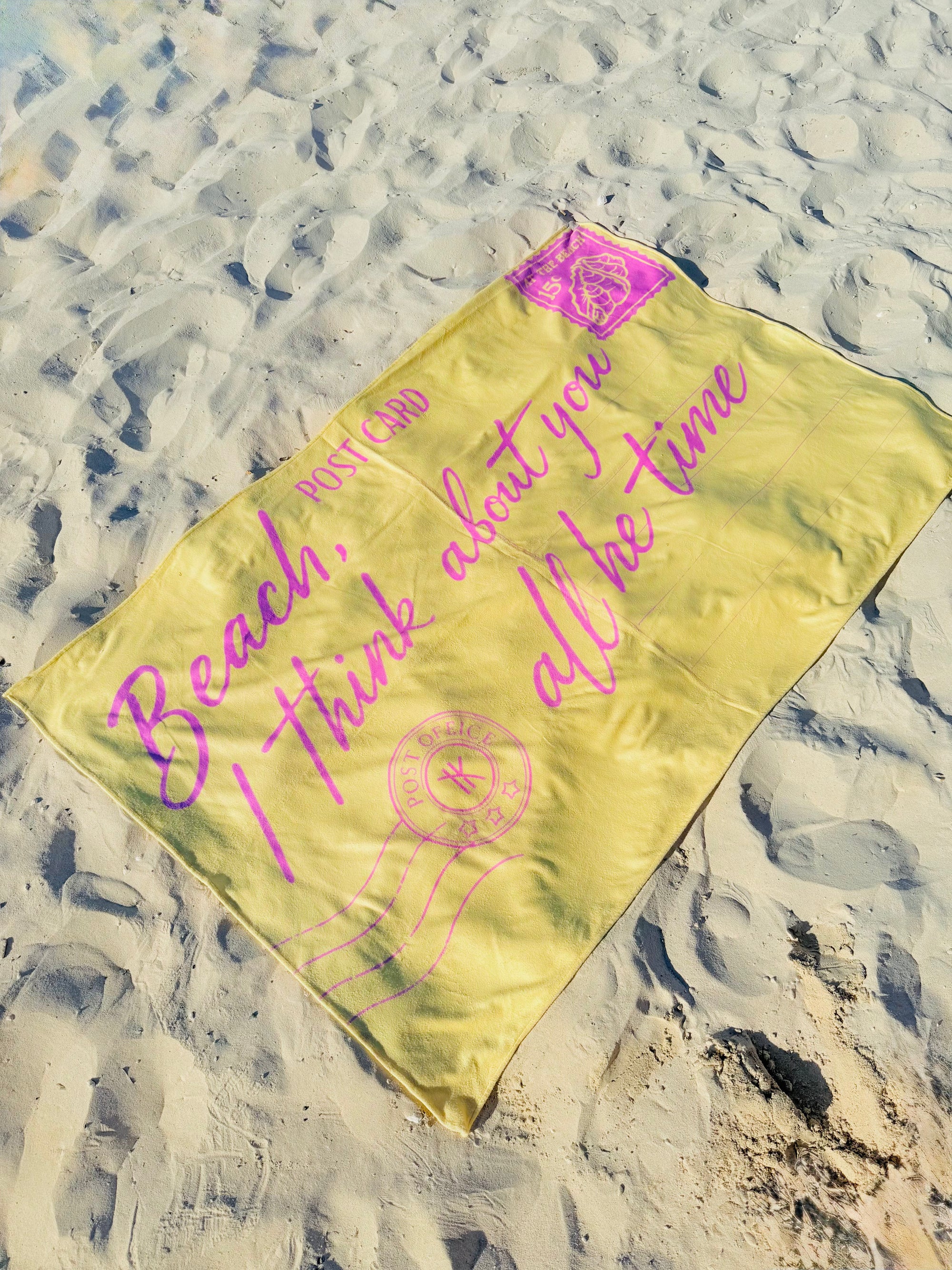 Microfiber Towel Beach Post Card