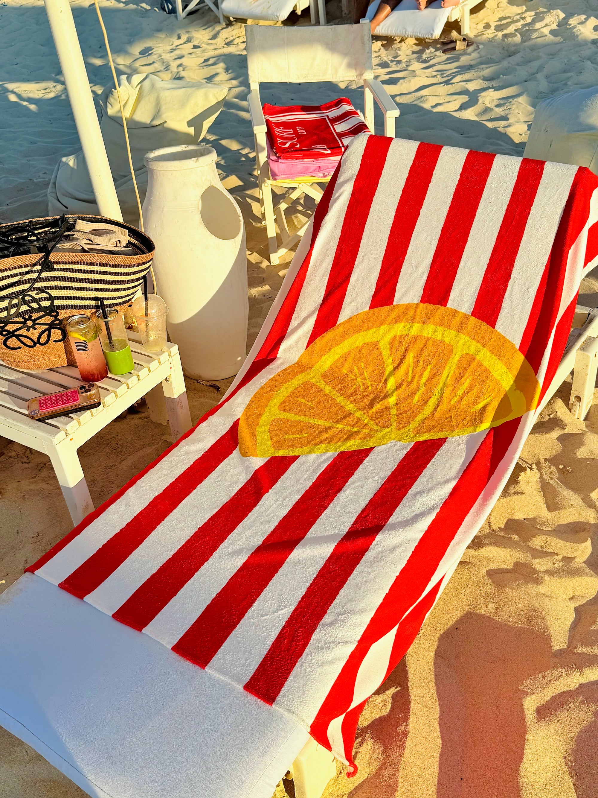 Microfiber Towel Red Lemons