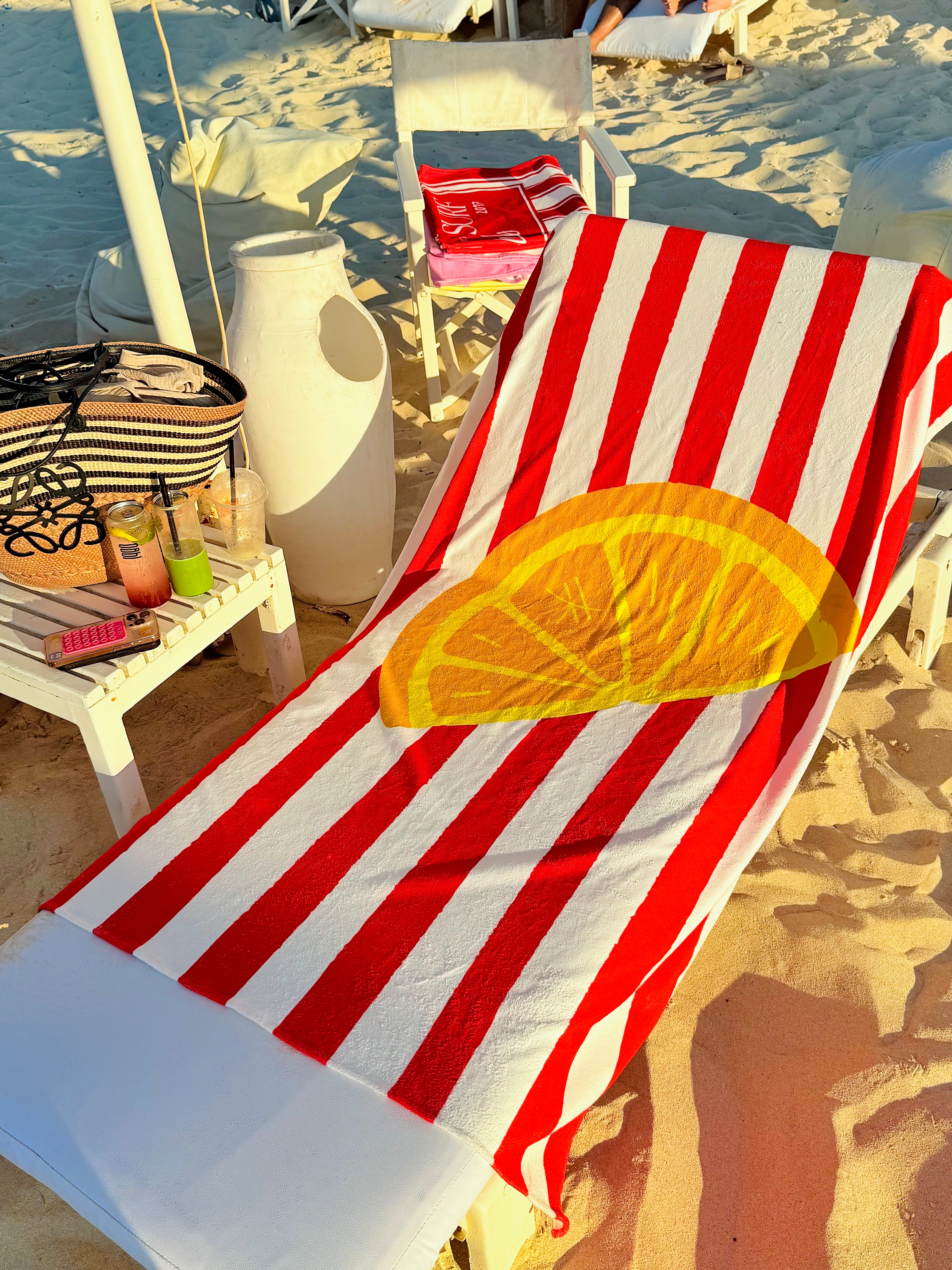 Microfiber Towel Red Lemons