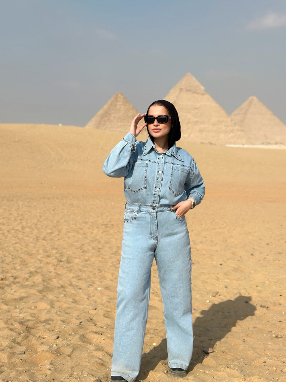 Pin it Out Denim Set Pants Ice