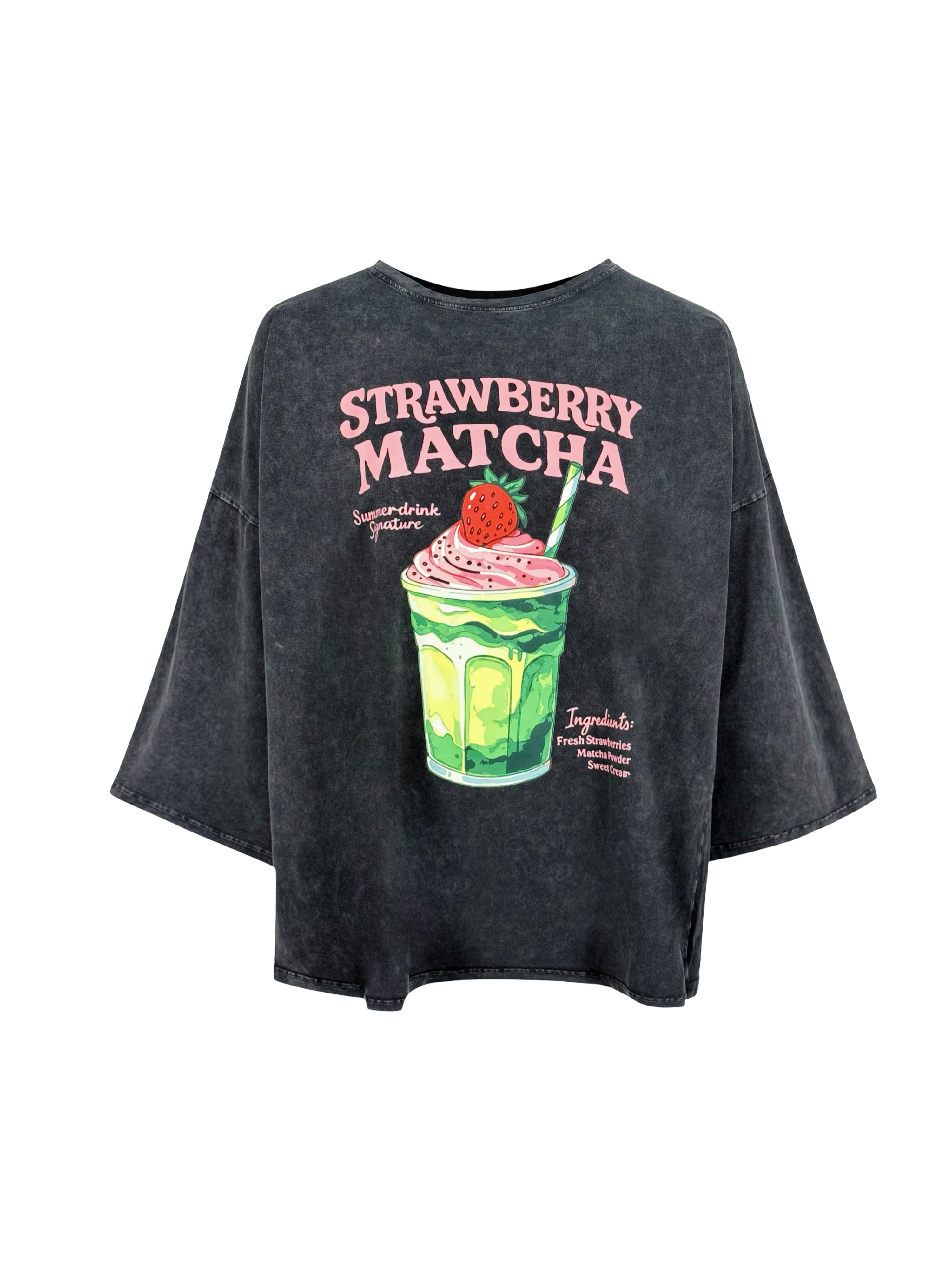 Strawberry Matcha Long T-Shirt