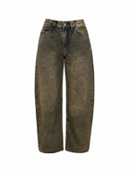 Distressed Balloon Denim