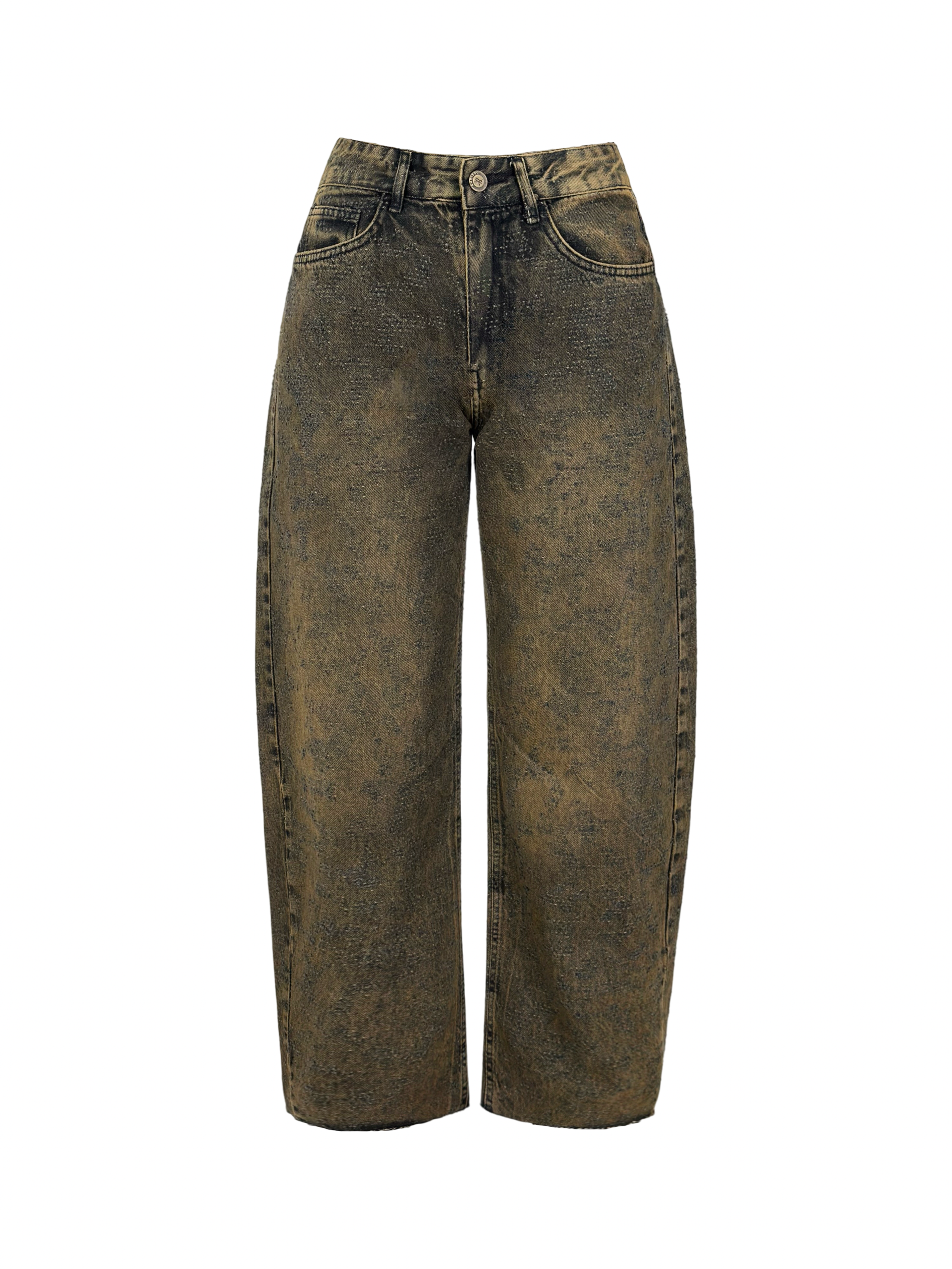 Distressed Balloon Denim