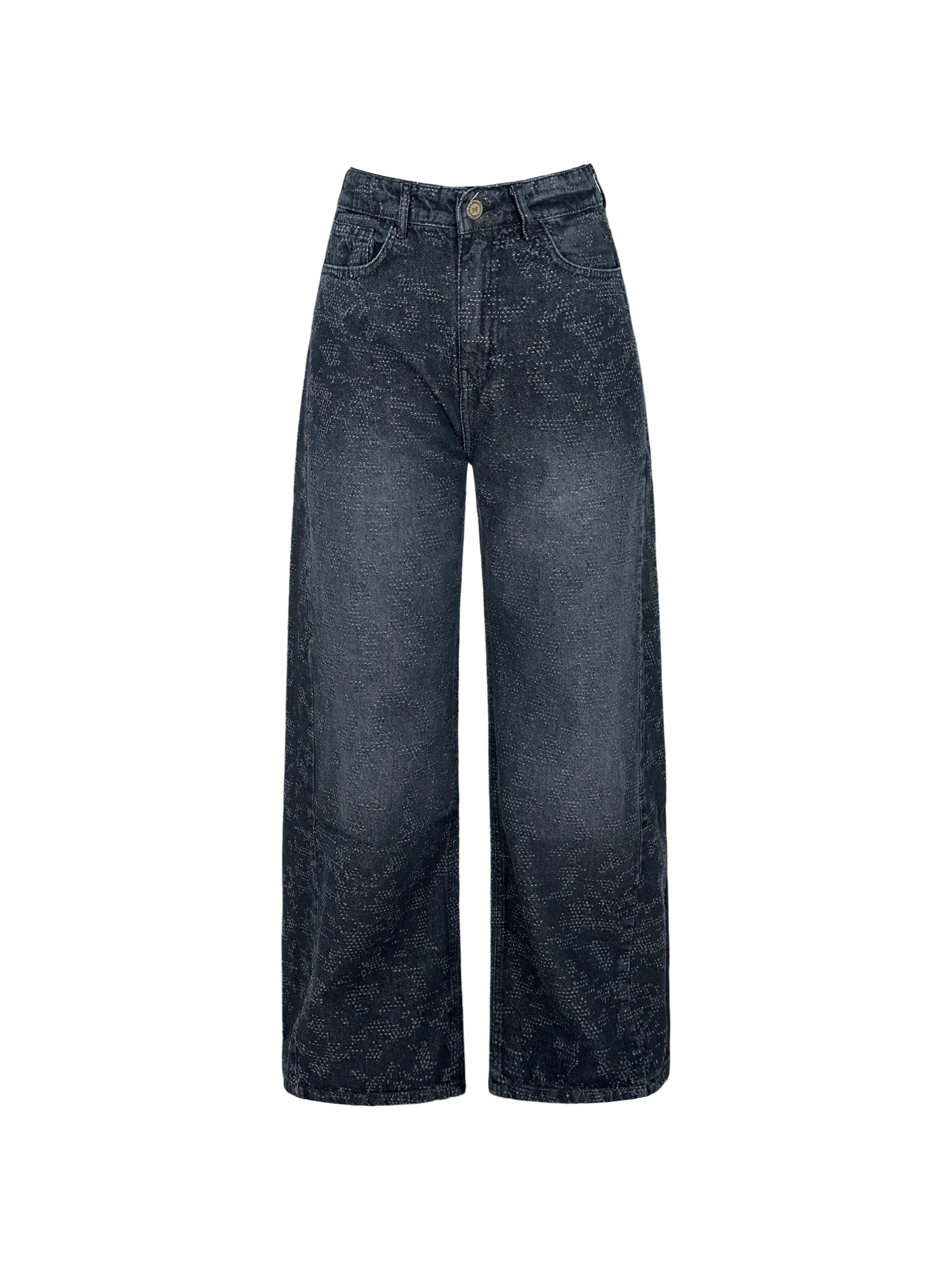 Distressed Wide Denim