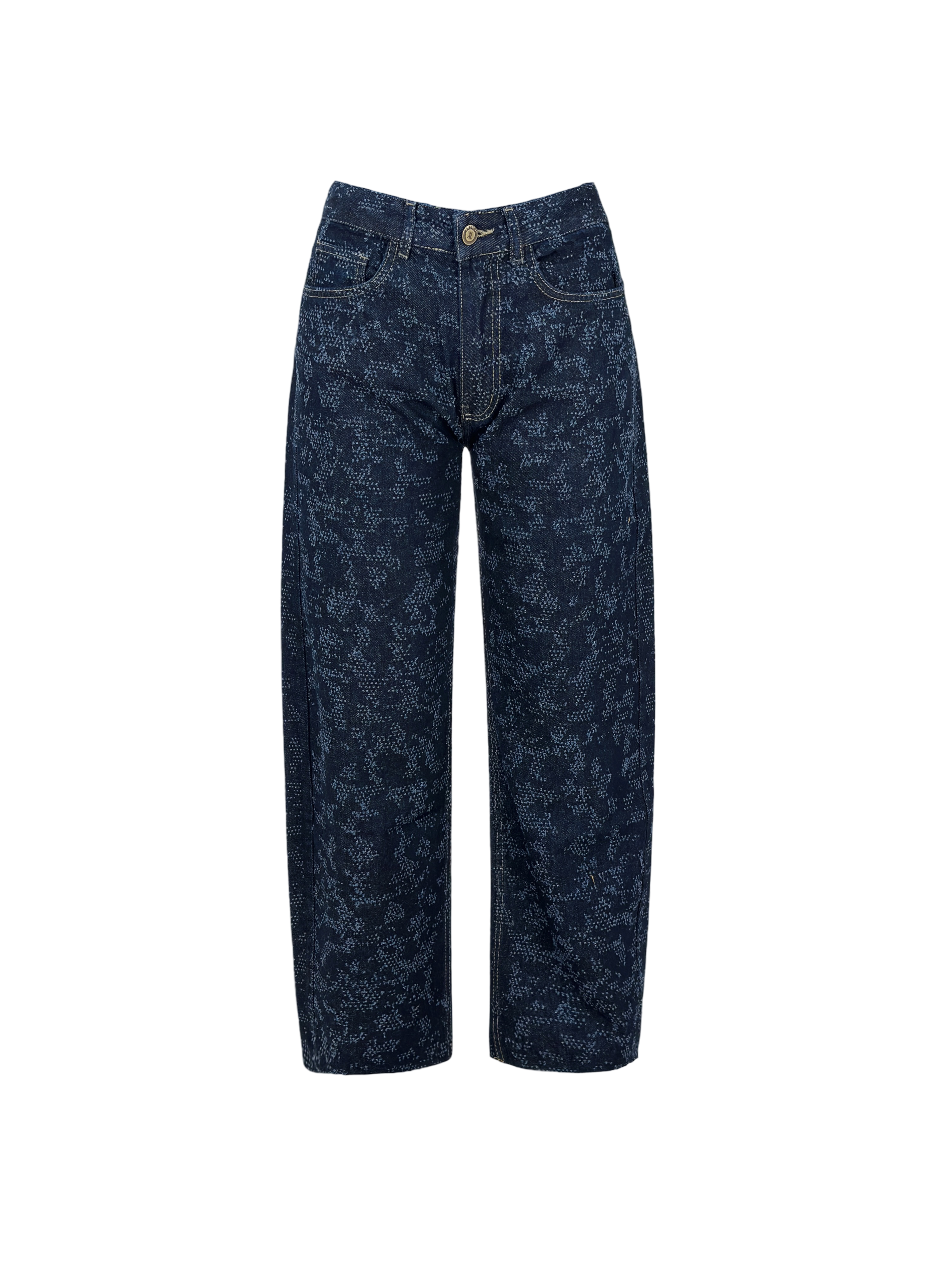 Distressed Balloon Denim