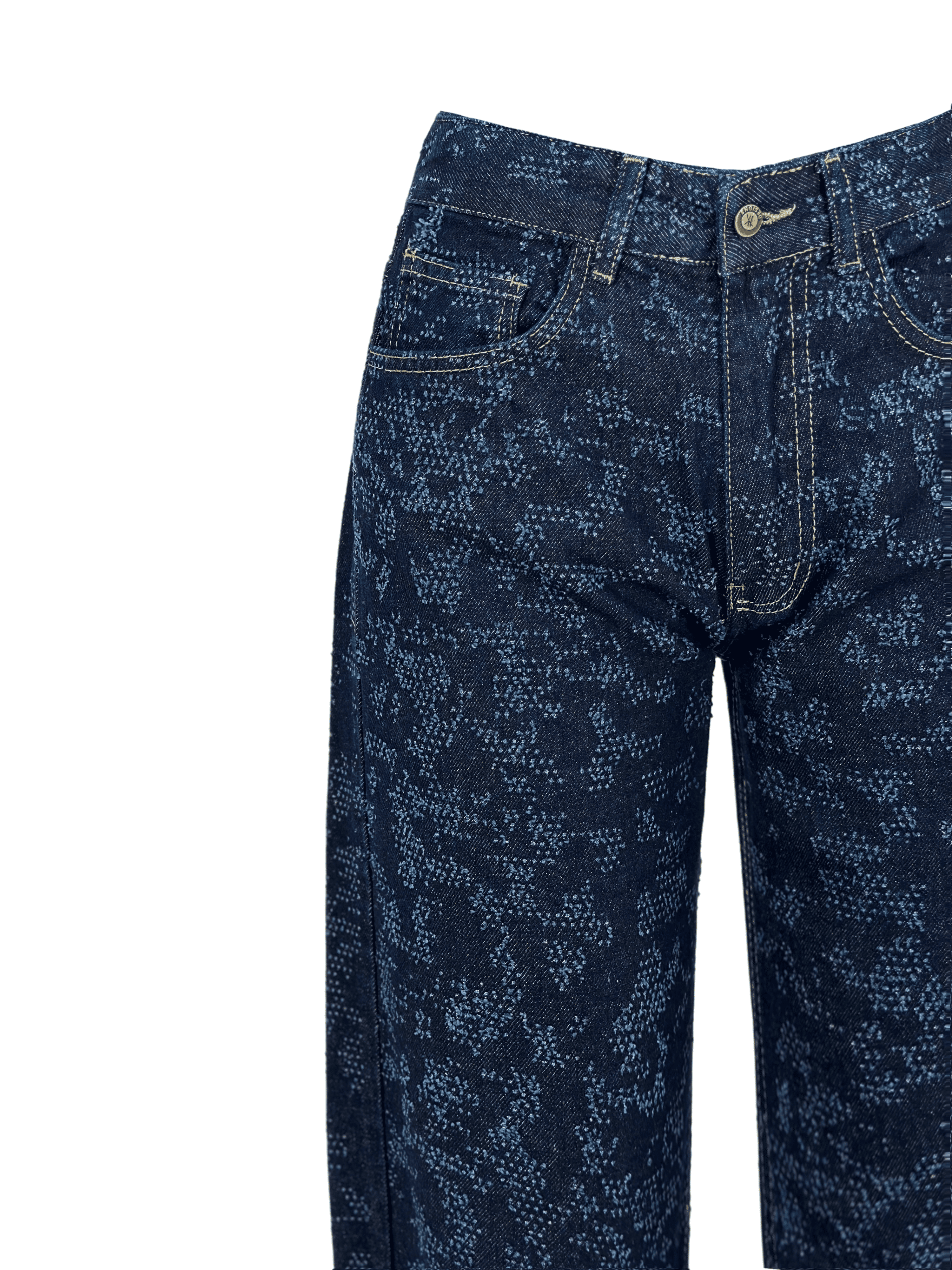 Distressed Balloon Denim