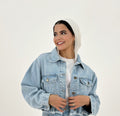 Cropped Unfinished Denim Jacket