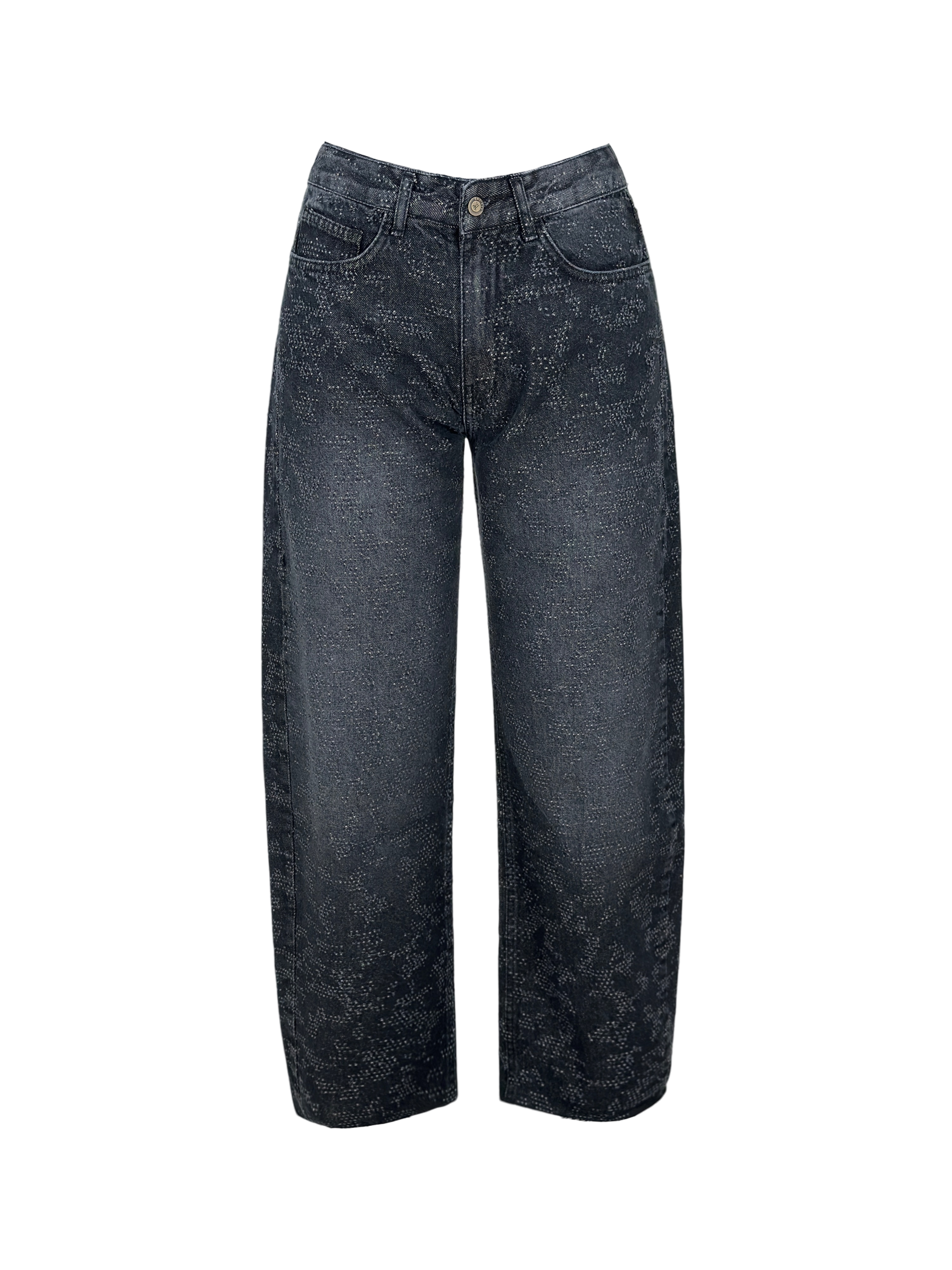 Distressed Balloon Denim