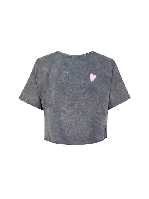 Grey Amour Half T-Shirt