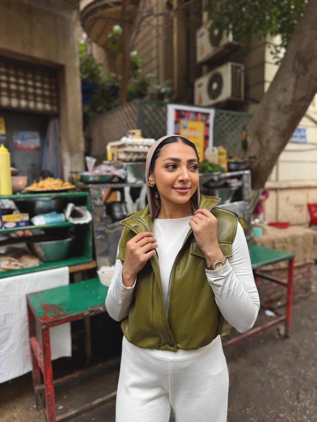 Leather Cropped Vest