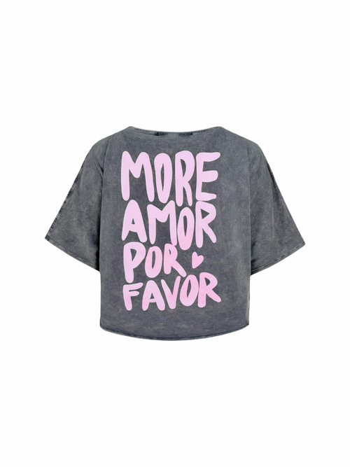 Grey Amour Half T-Shirt