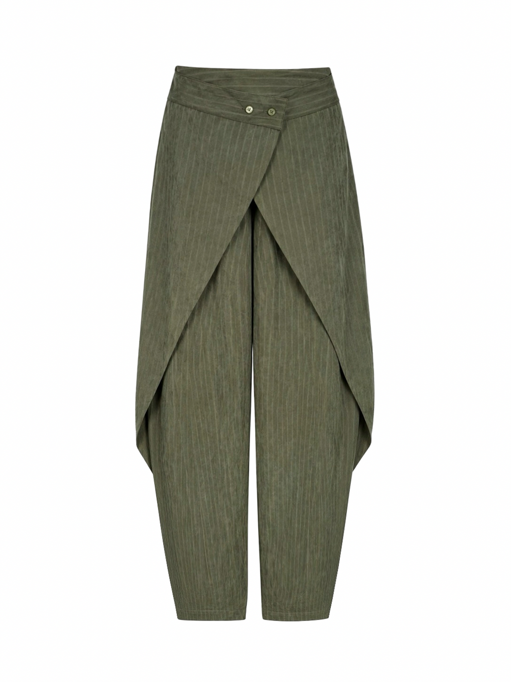 Wrap Puff Stripped Pants