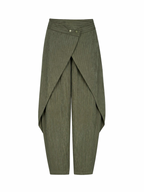 Wrap Puff Stripped Pants