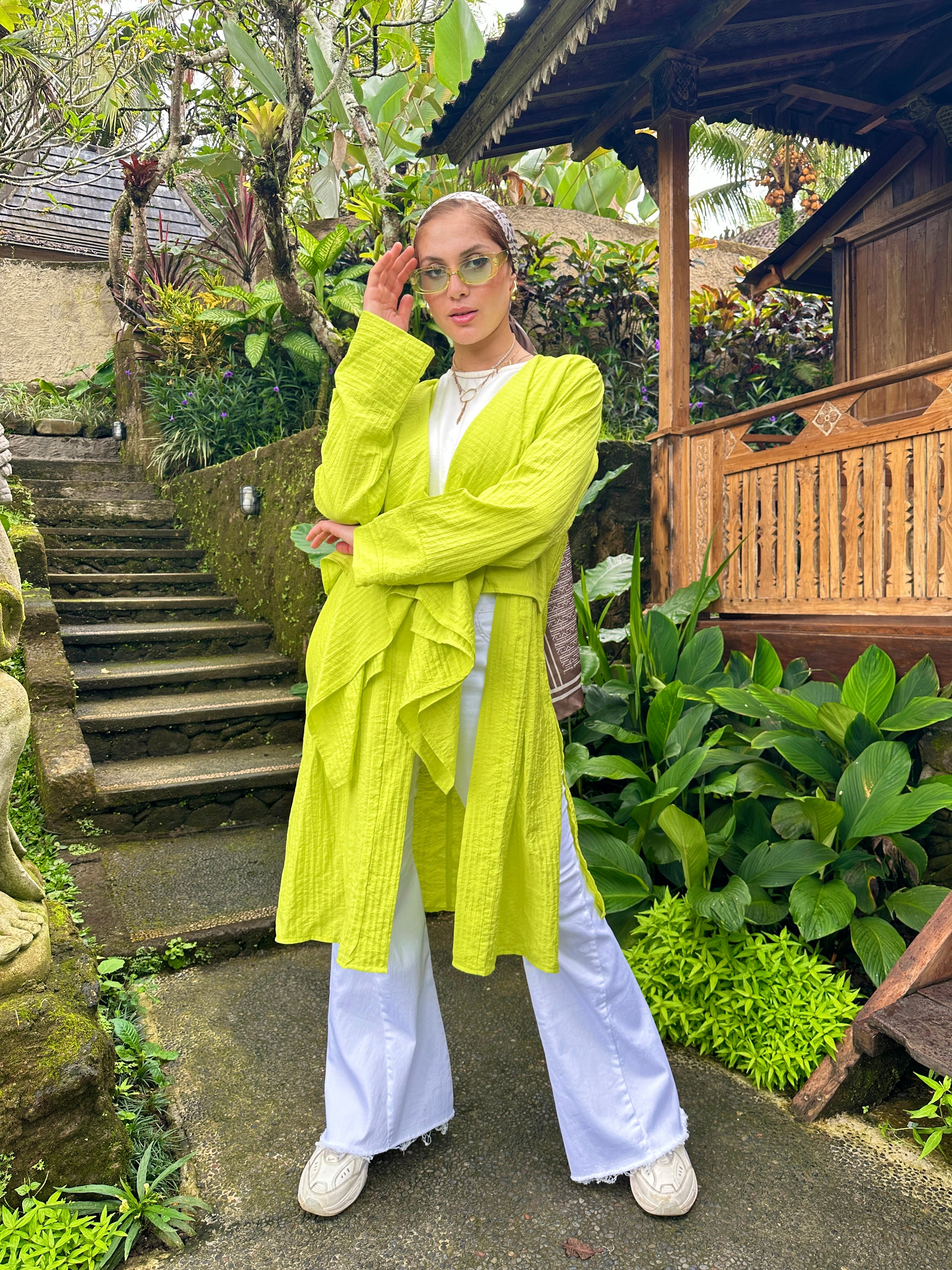 The New Waterfall Cardigan Lemon