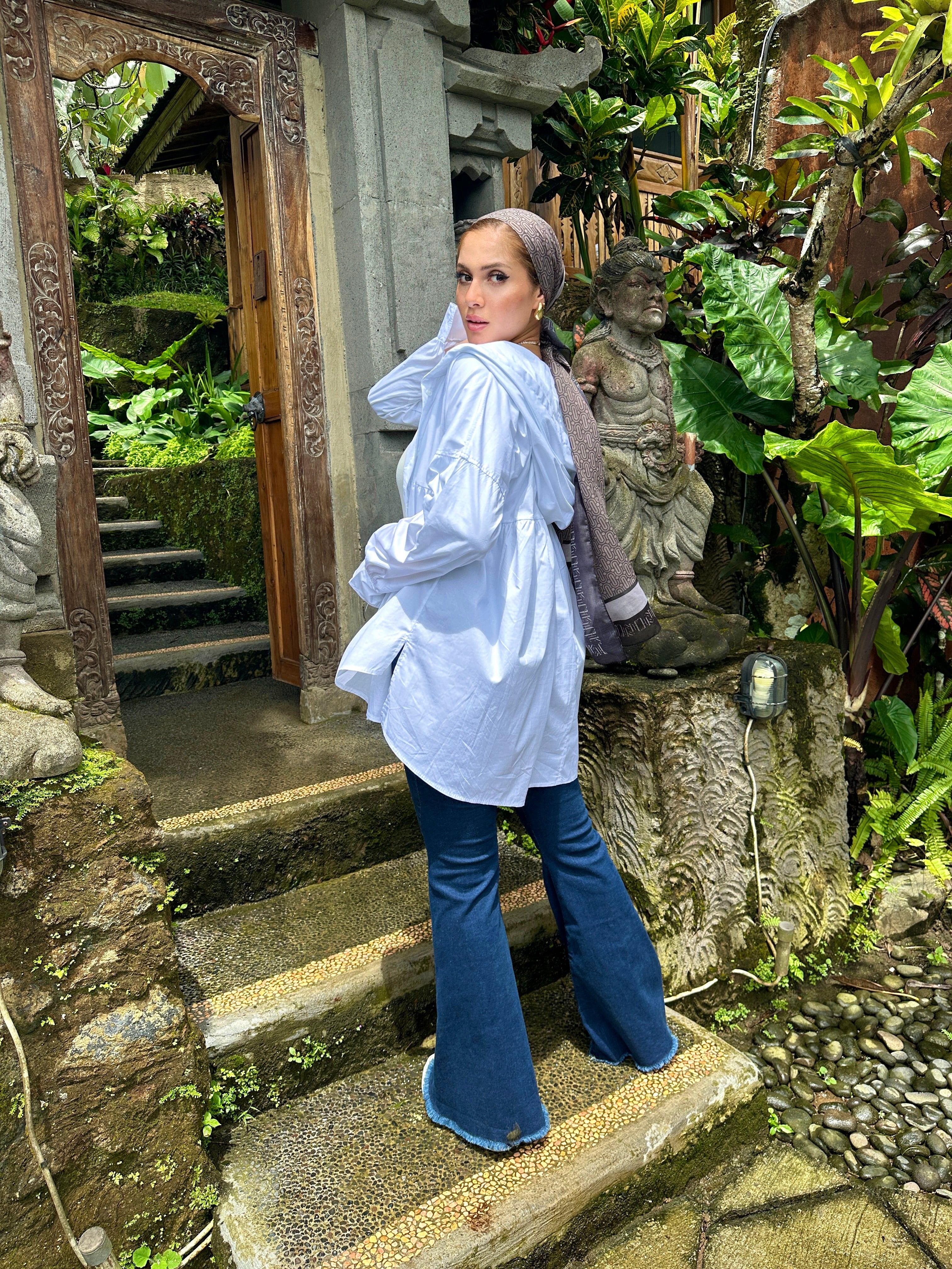 Hooded Shirt Baby Blue