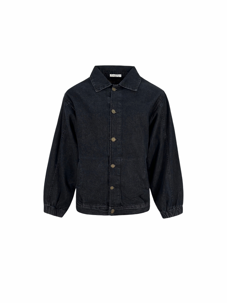 Puffed Denim Jacket Black