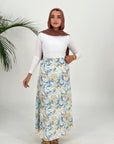 Blooming Blues Slim Skirt