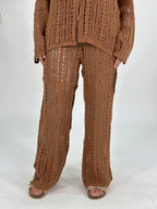 Boho Mesh Wide Pants Burnet Suger