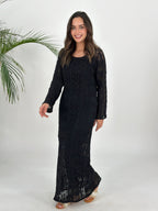 Black Boho Mesh Dress