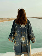 Celestial velvet kimono