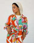 The Art Sky Dress Orange Swirl