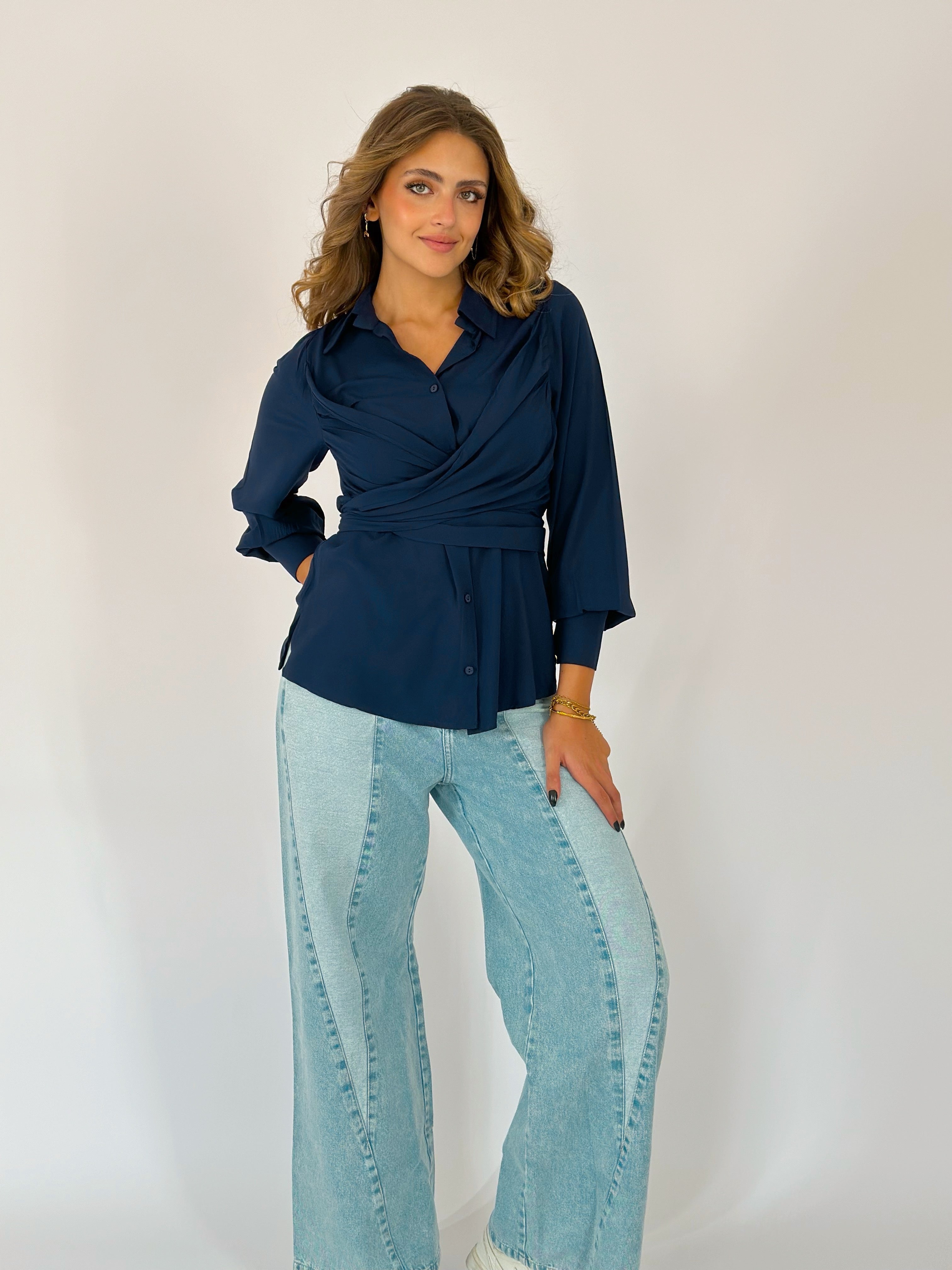 Wrap It Away Shirt Navy