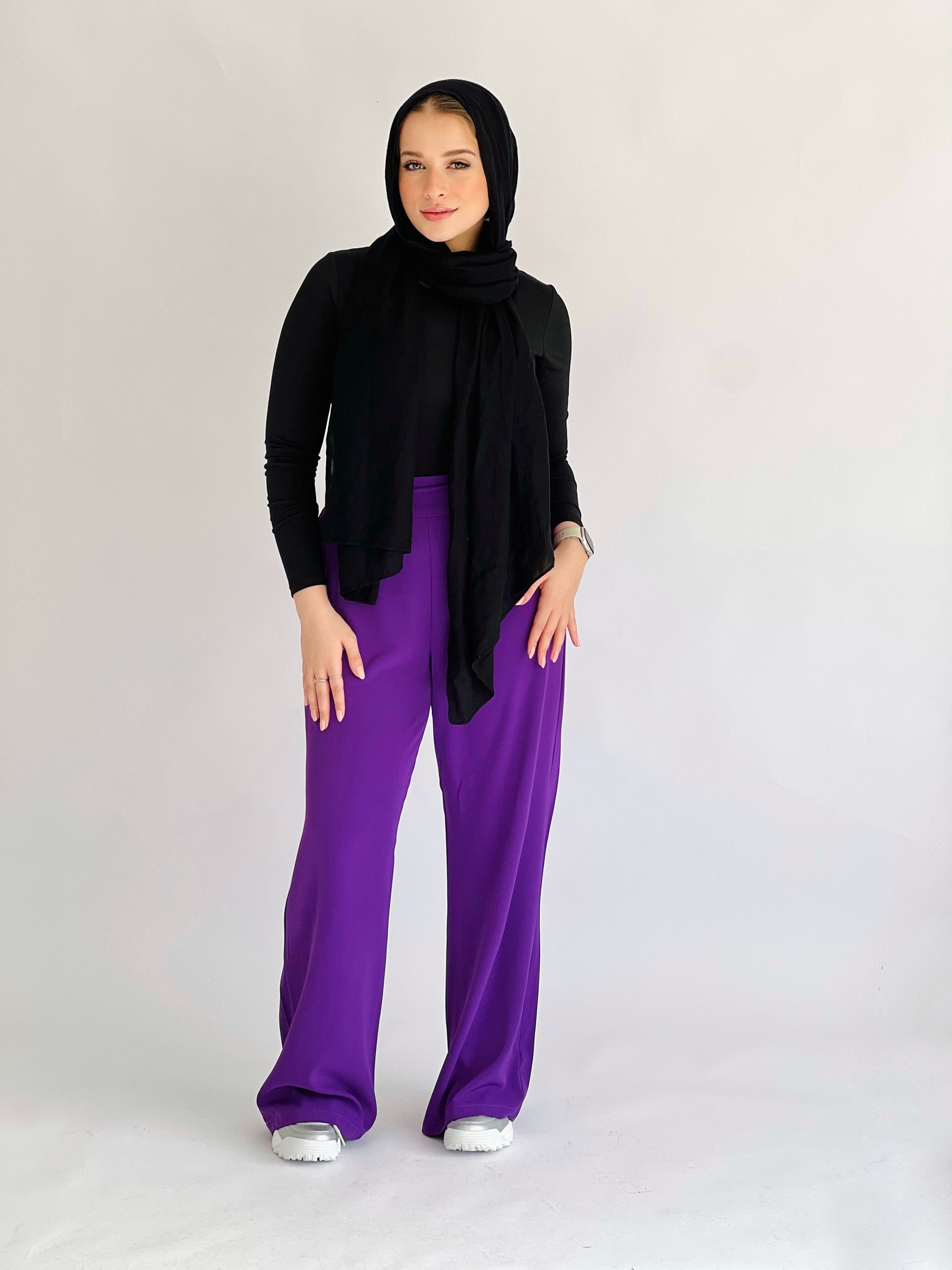 Everyday Basic Pants Purple