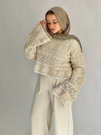 Enchanted Mesh Top Oatmeal
