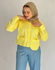 Timeless Crop Basic Shirt Yellow