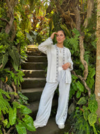 Embroidered Boho Set Pants