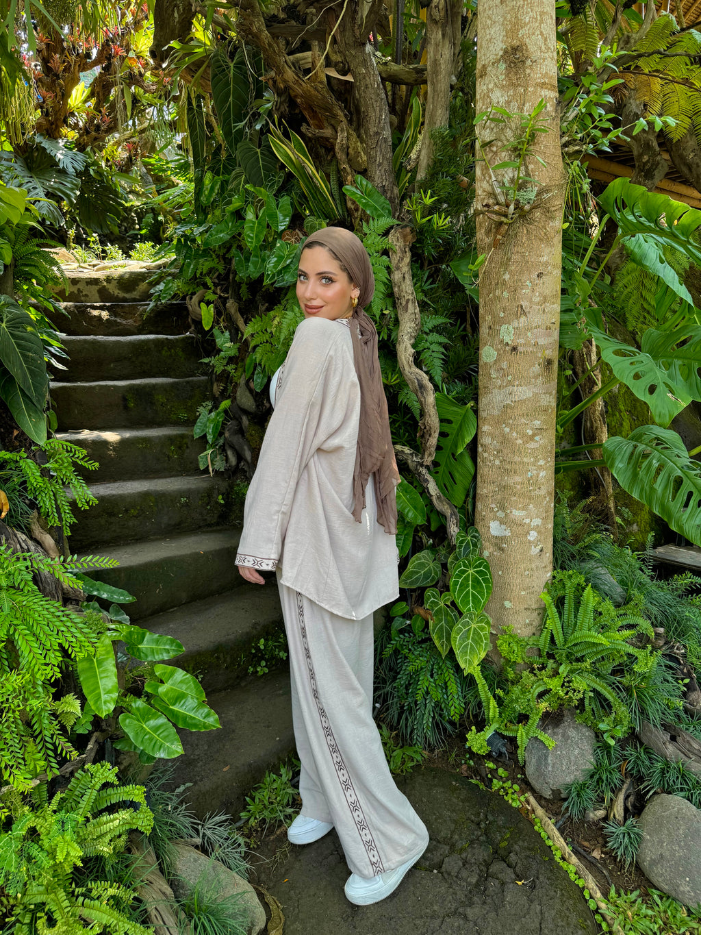 Embroidered Boho Set Pants