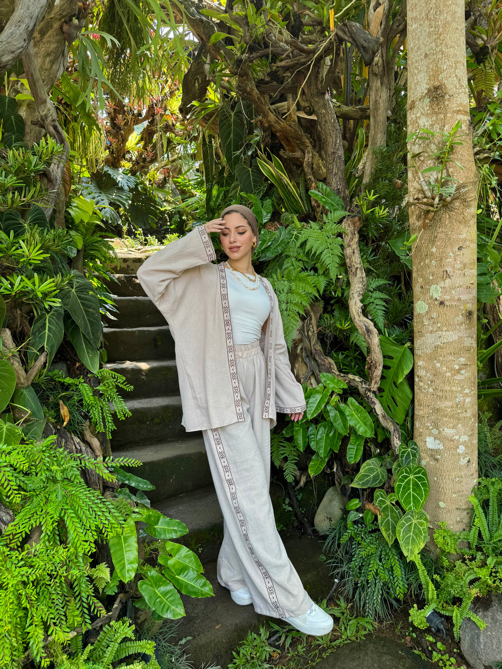 Embroidered Boho Set Pants