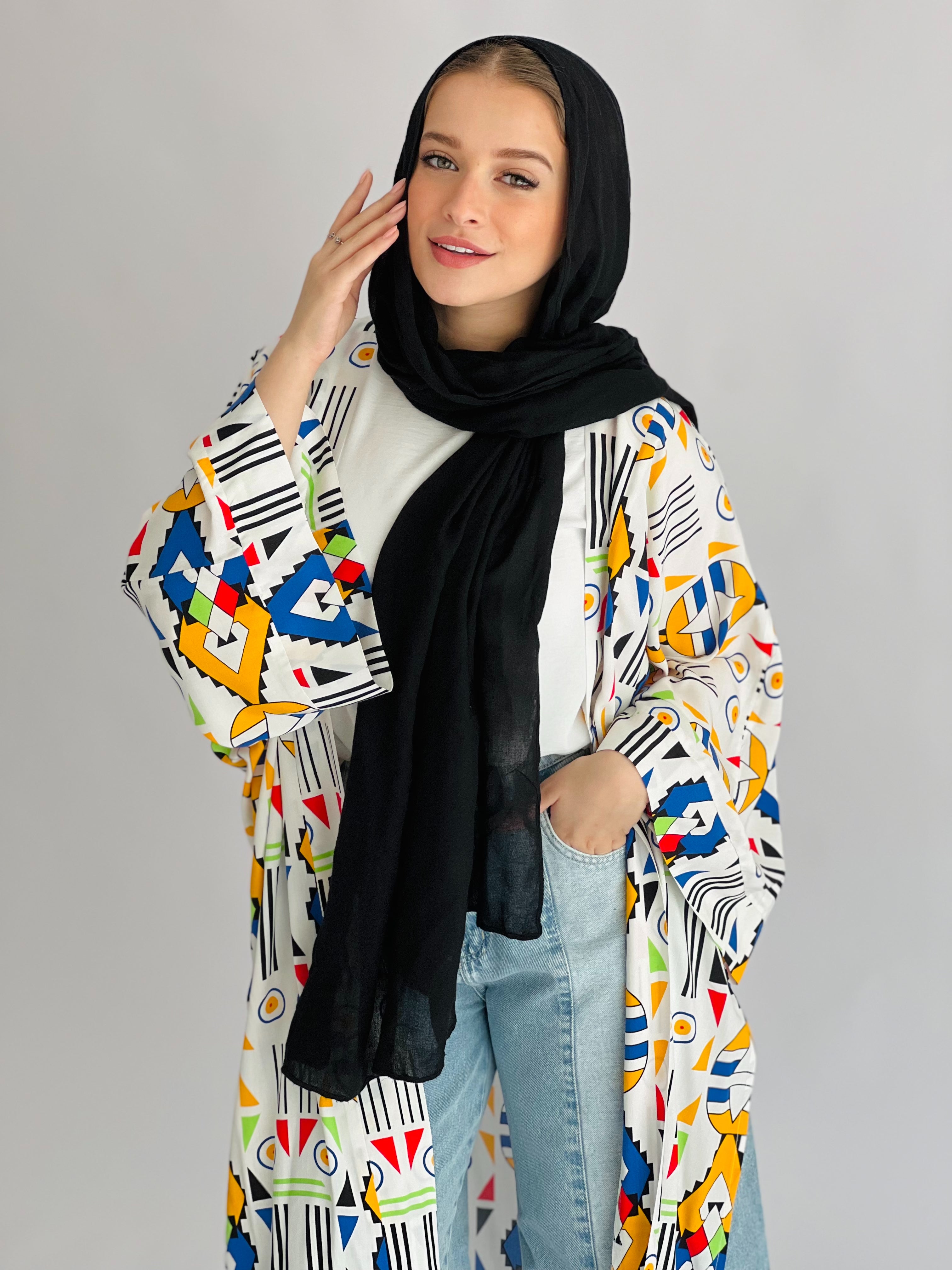 Effortless Colorful Kimono Cream