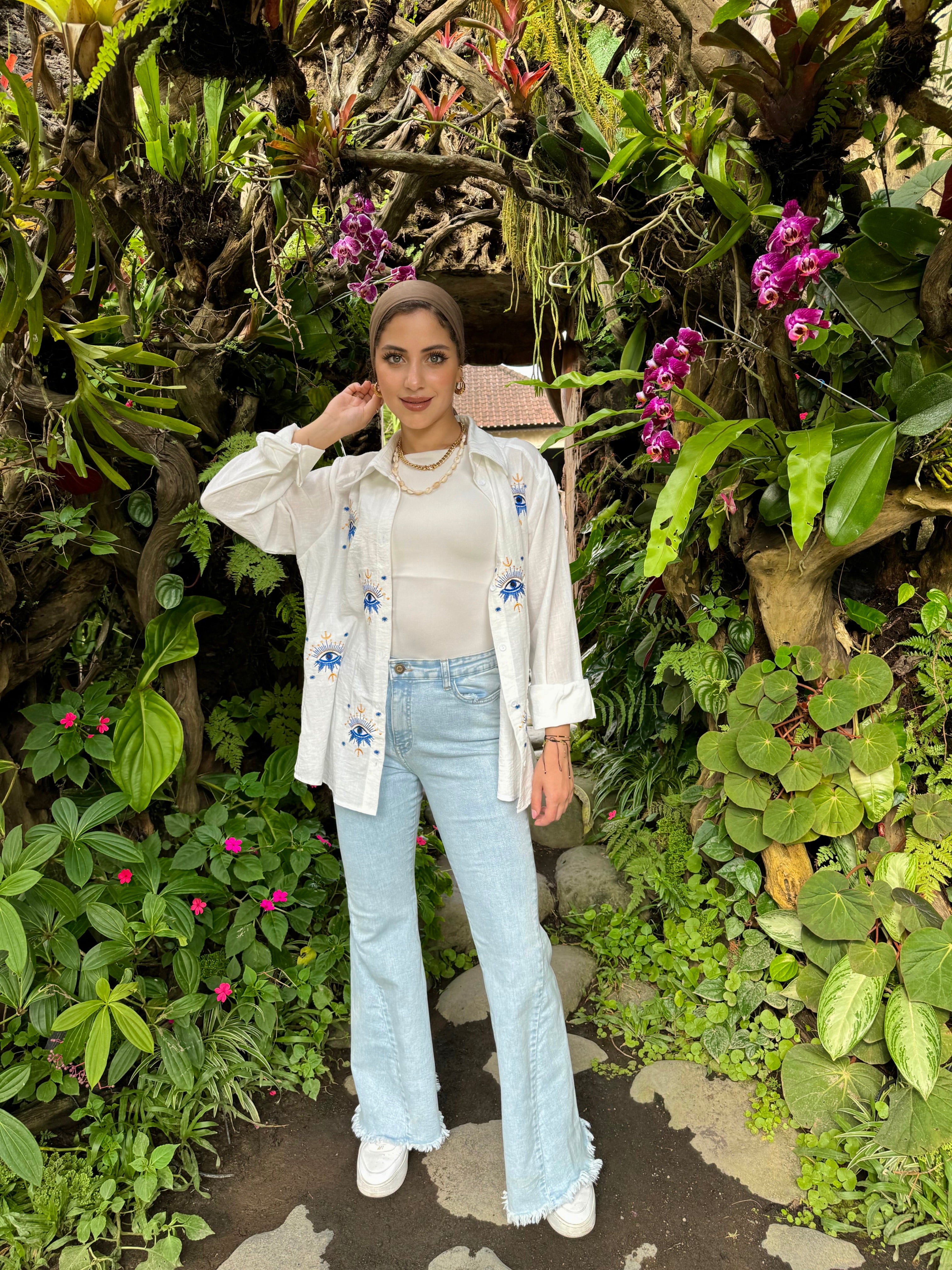 All Eyes On Us Linen Shirt Cream