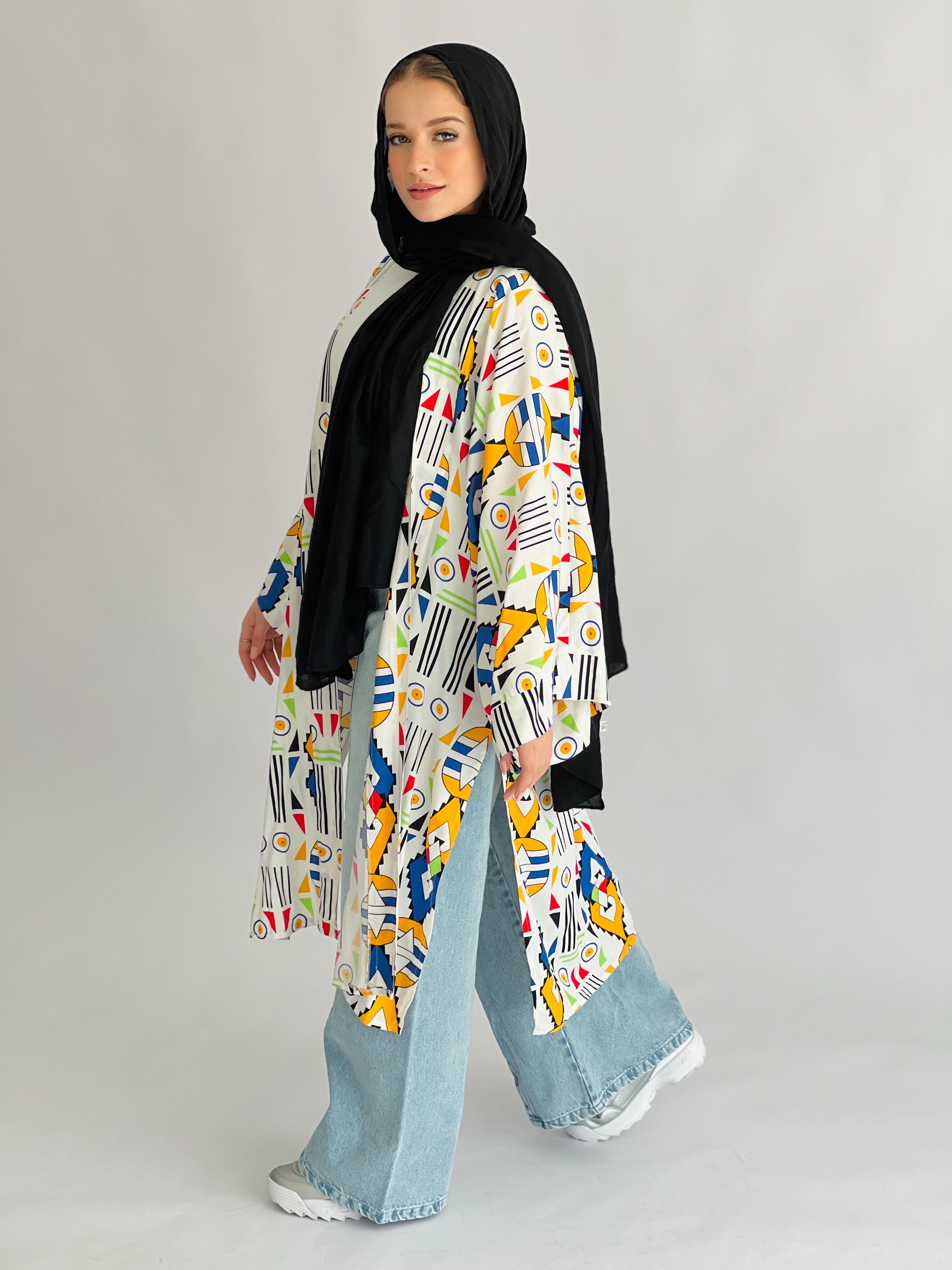 Effortless Colorful Kimono Cream