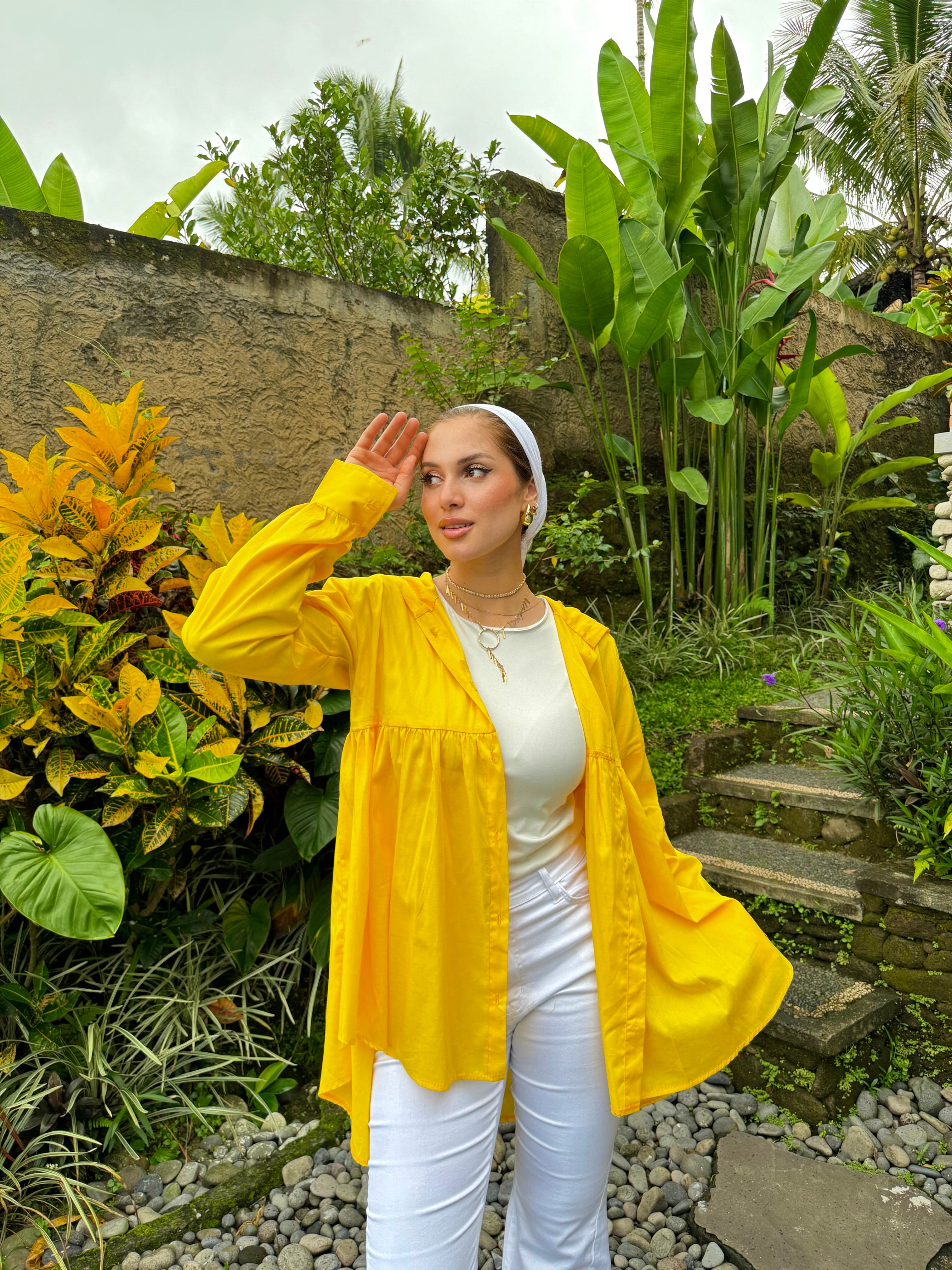 Hooded Shirt Yellow