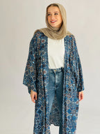 Boho Arabesques Kimono Blue