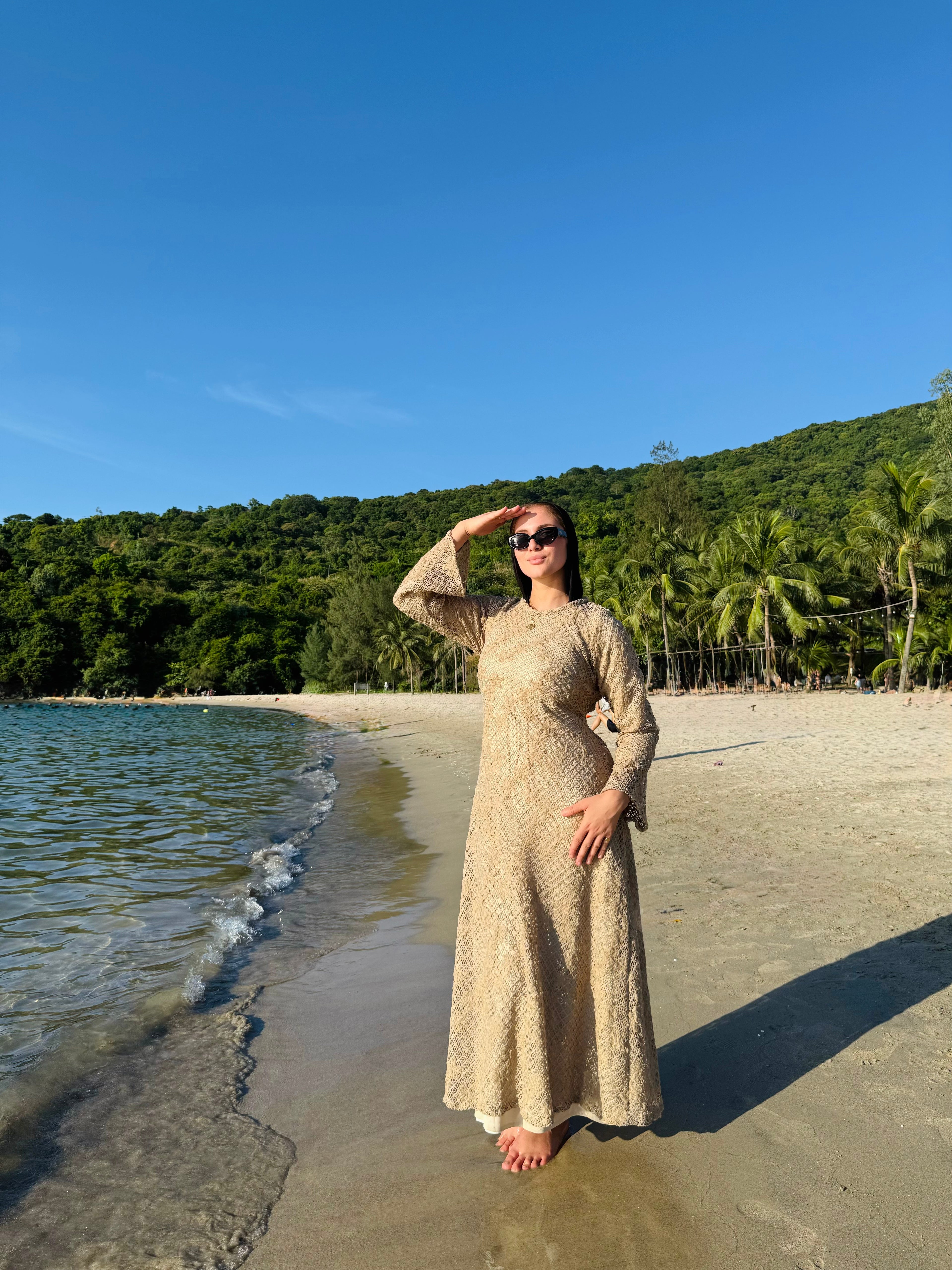 The Beach Floral Mesh Dress