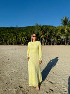 The Beach Floral Mesh Dress