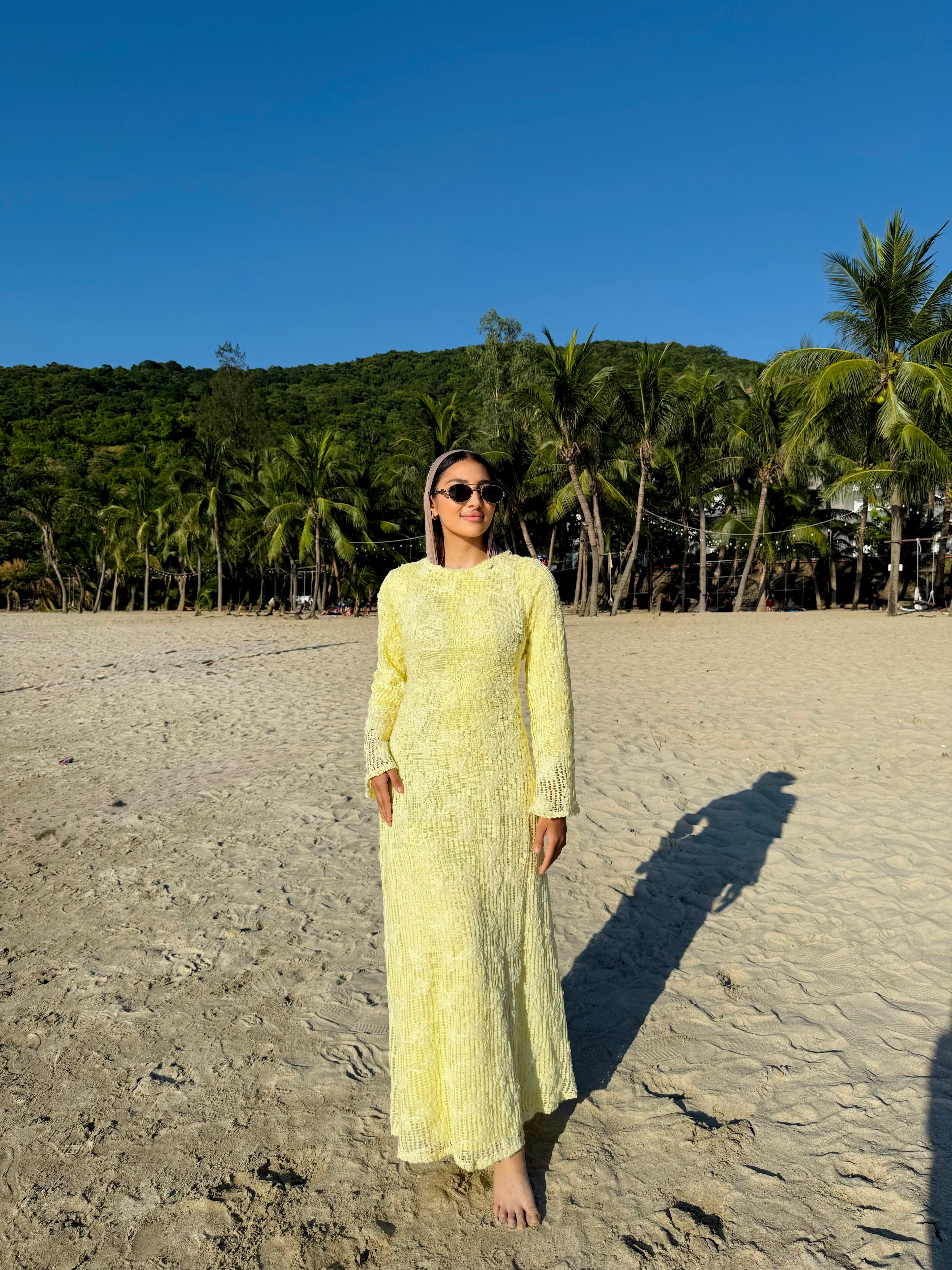 The Beach Floral Mesh Dress