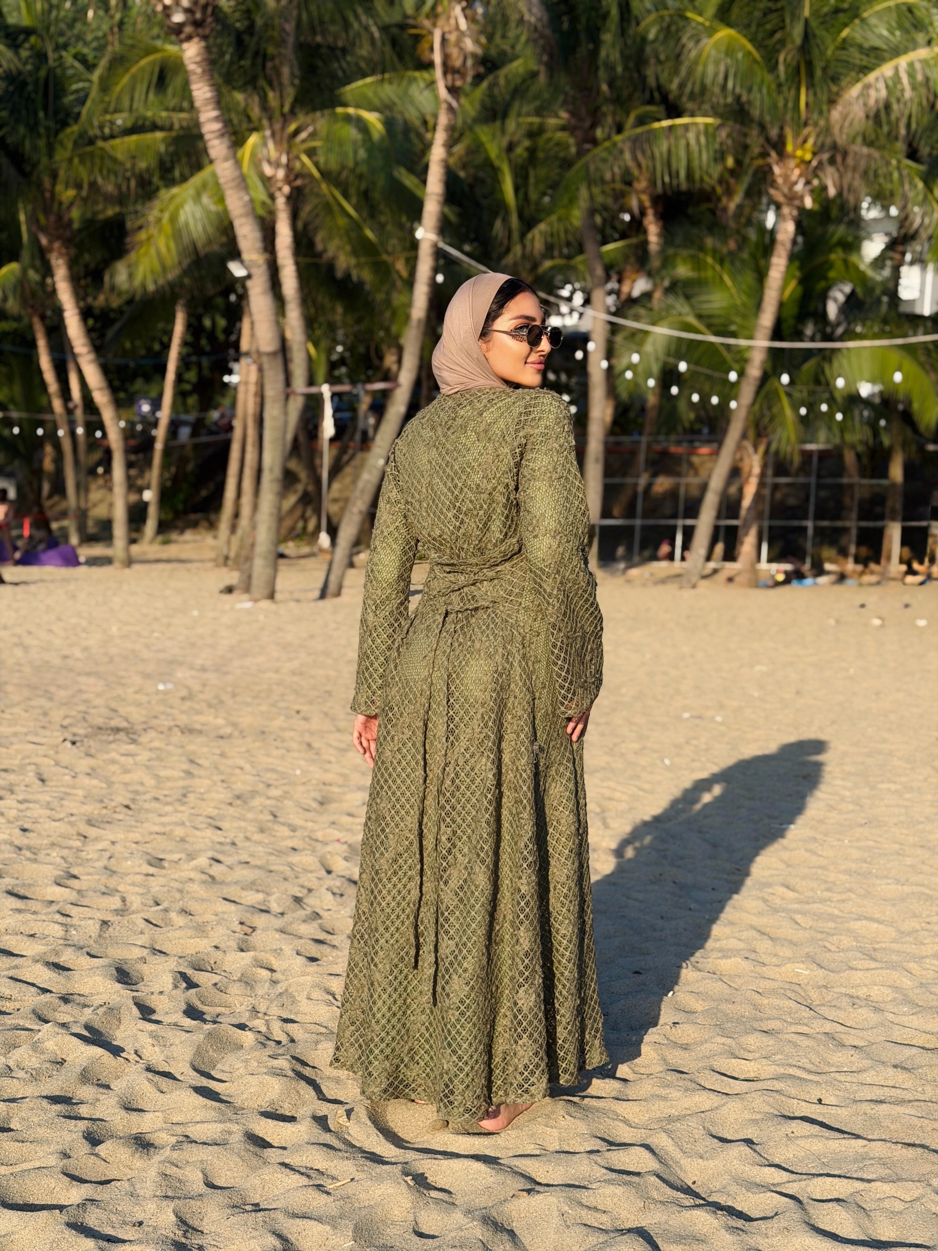 The Beach Floral Mesh Dress