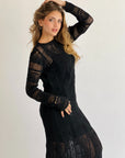 Enchanted Mesh Dress Black