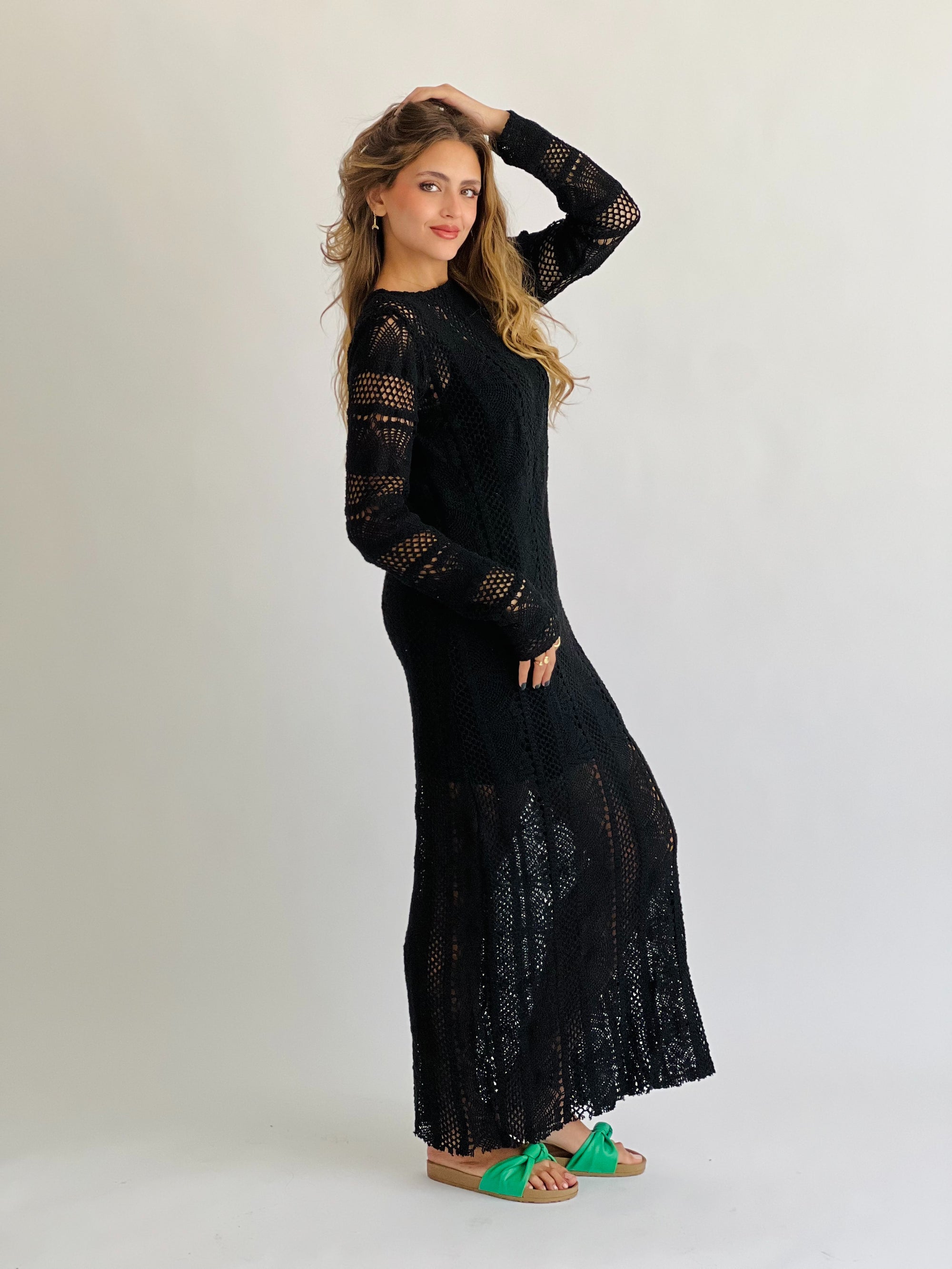 Enchanted Mesh Dress Black