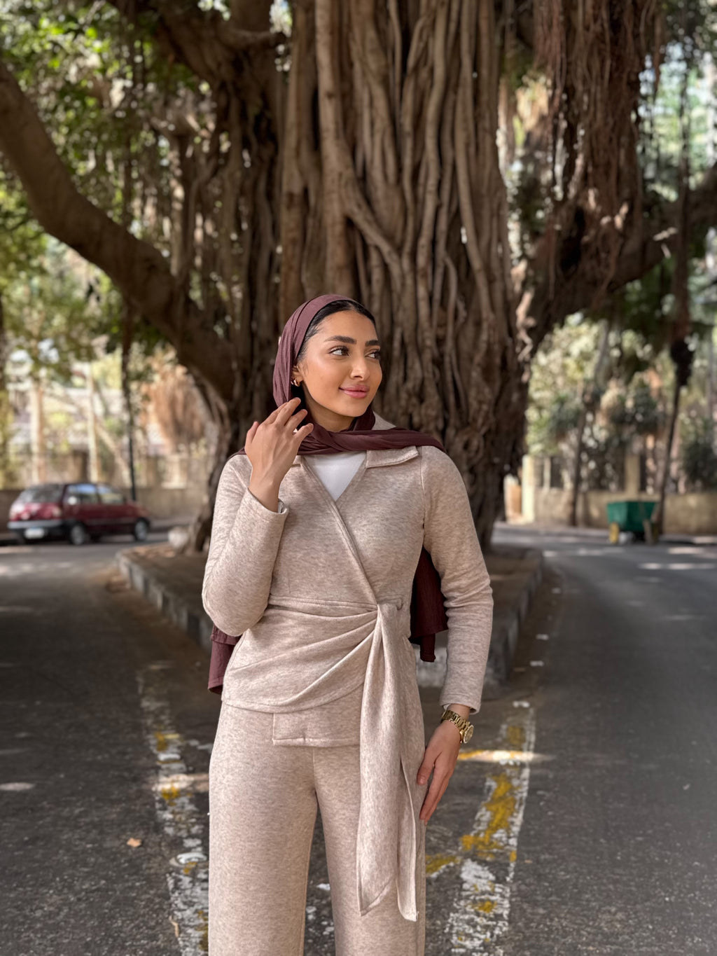 Wrappy Knit Set Top