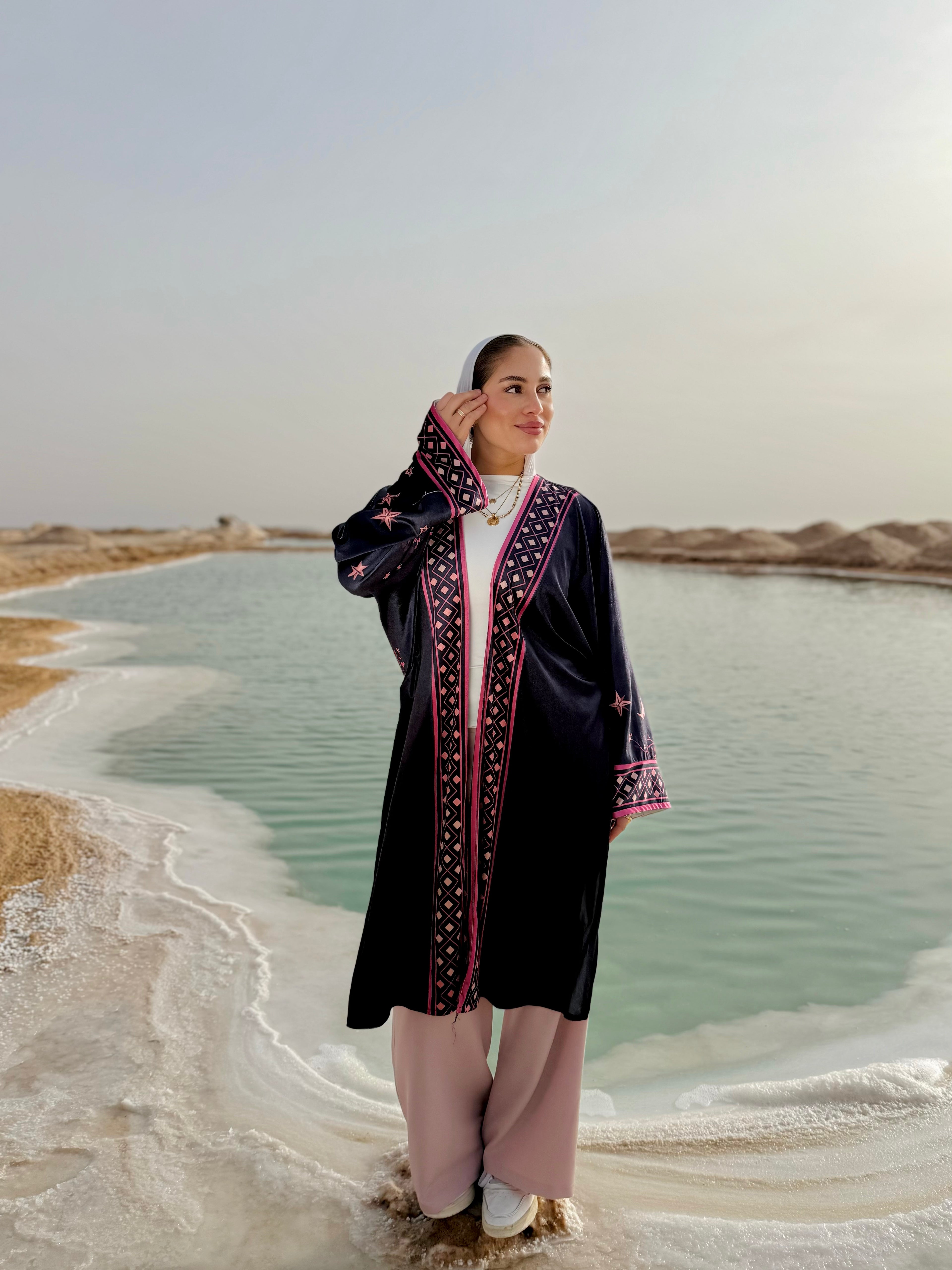 Celestial velvet kimono